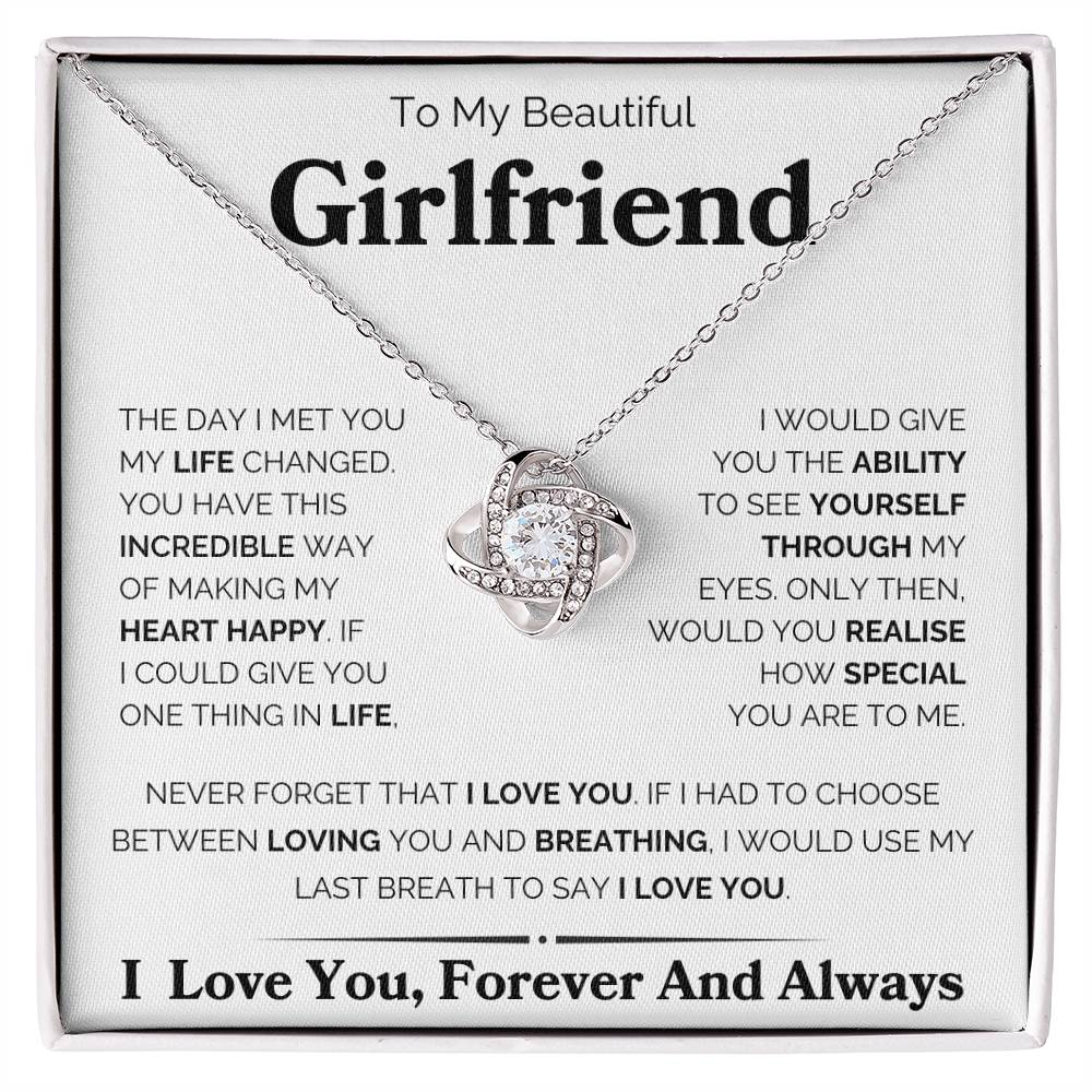 Gift For Girlfriend, To My Beautiful Girlfriend, Girlfriend Necklace, Promise Necklace For Her, Girlfriend Christmas Gift, Romantic Gift Her