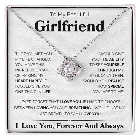 Gift For Girlfriend, To My Beautiful Girlfriend, Girlfriend Necklace, Promise Necklace For Her, Girlfriend Christmas Gift, Romantic Gift Her