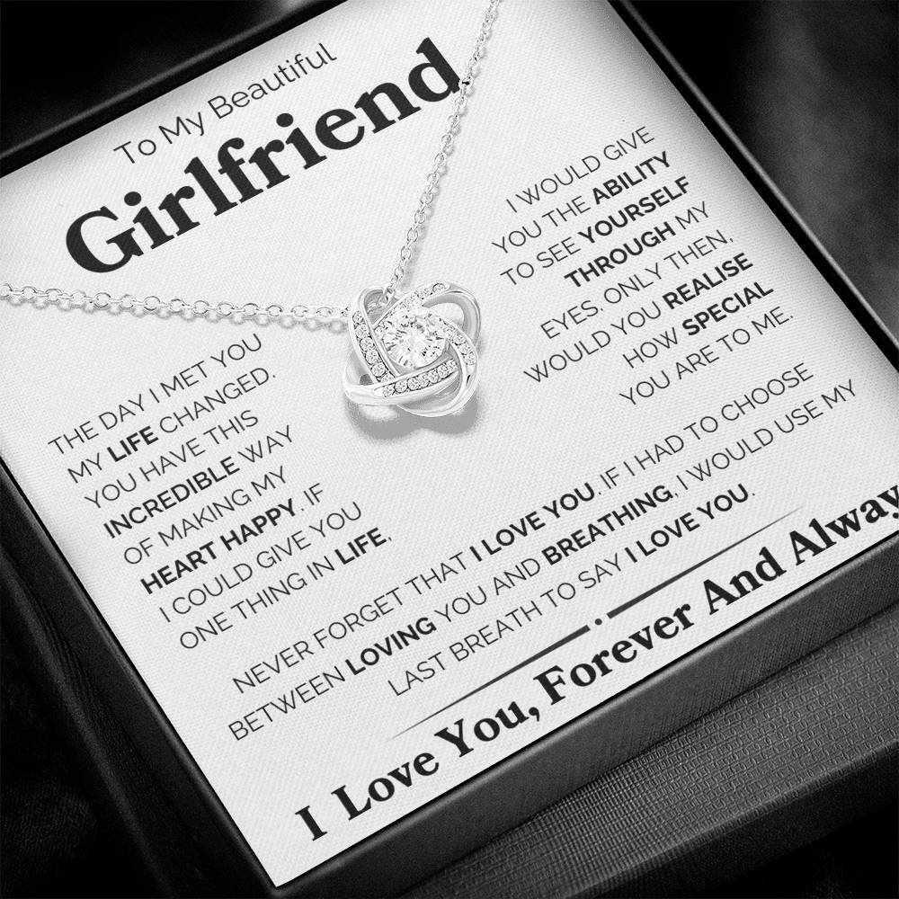 Gift For Girlfriend, To My Beautiful Girlfriend, Girlfriend Necklace, Promise Necklace For Her, Girlfriend Christmas Gift, Romantic Gift Her