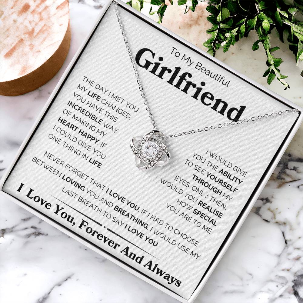 Gift For Girlfriend, To My Beautiful Girlfriend, Girlfriend Necklace, Promise Necklace For Her, Girlfriend Christmas Gift, Romantic Gift Her